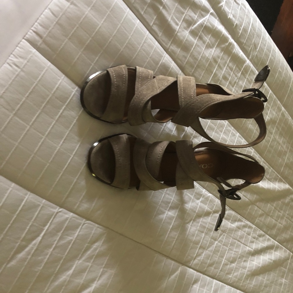 Strapped coach sandals